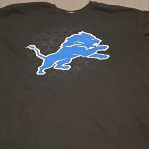 NFL Black Tee with Blue Lion Design
